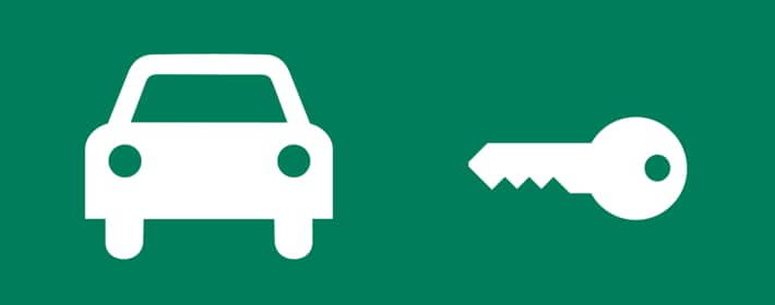 Illustration of a car and a key