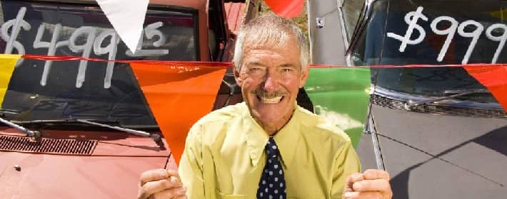 Cheesy car salesman