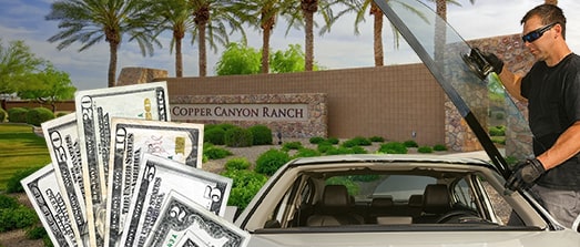 Technician fixing glass on Copper Canyon Ranch street