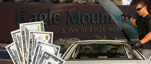Technician fixing glass on Eagle Mountain street