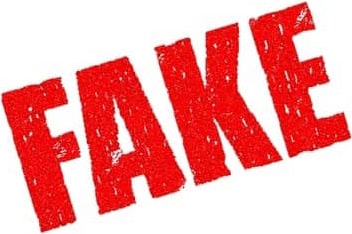 Illustration of FAKE text