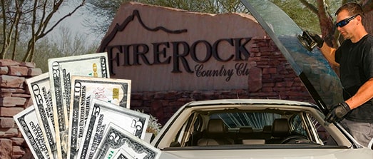 Technician fixing glass on Firerock street