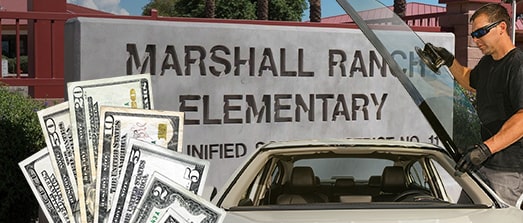 Technician fixing glass on Marshall Ranch street