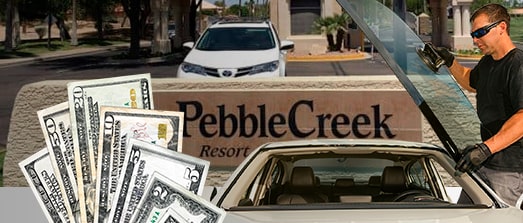 Technician fixing glass on PebbleCreek street
