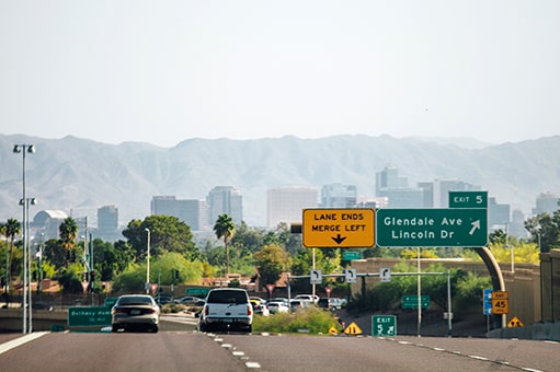 Phoenix freeway traffic