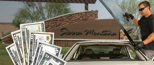 Technician fixing glass on Sierra Montana street