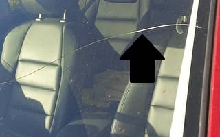 Windshield with a large single crack
