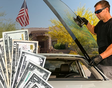 Technician fixing glass on Litchfield Park street