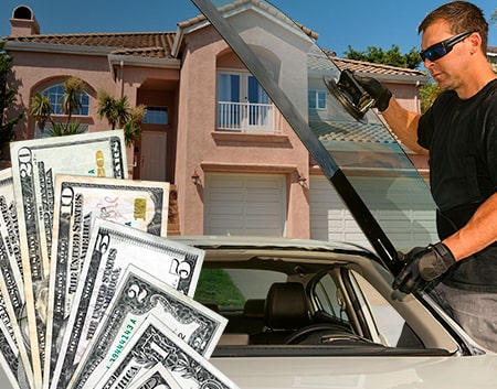 Technician fixing glass on Thompson Ranch street