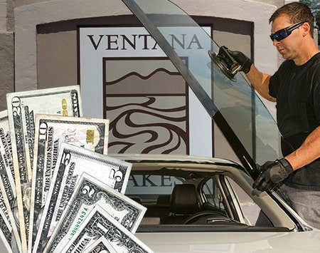 Technician fixing glass on Ventana Lakes street