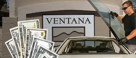 Technician fixing glass on Ventana Lakes street