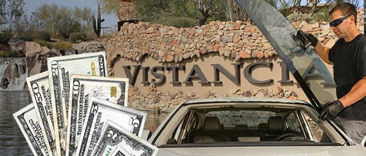 Technician fixing glass on Vistancia street