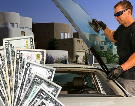 Technician fixing glass on Willow Springs Estates street