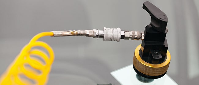 Windshield resin injector close up