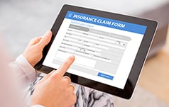 Online insurance claim form